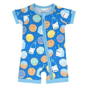 Little Sleepies,‎ Cookies & Milk Shorty Zippy blue 12-18 months New With Tags